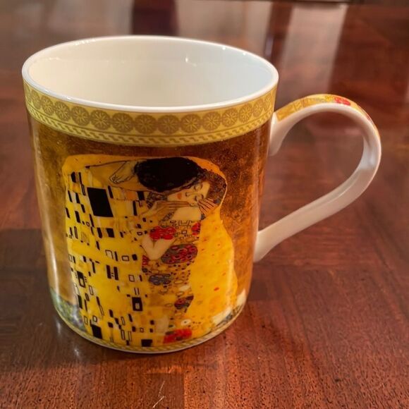 Gustav Klimt The Kiss 1908 Mug Cup 12 oz Easy life Masterpiece - Picture 1 of 8